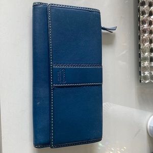 Blue Leather Coach Wallet